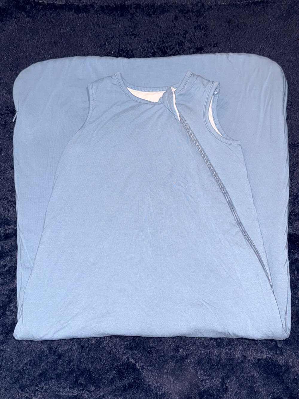 Kyte BABY Sleeveless Zip Sleep Sack in Light Blue size Large 1.0 Tog